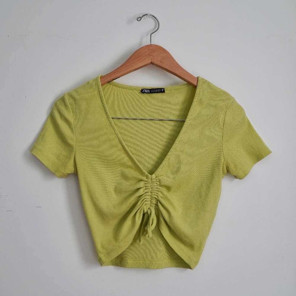 ZARA V Neck Crop Top